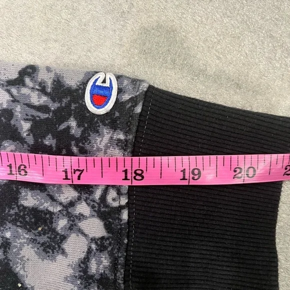 [M]Champion Black and Gray Tie-Dye Hoodie NWOT - Picture 7 of 9